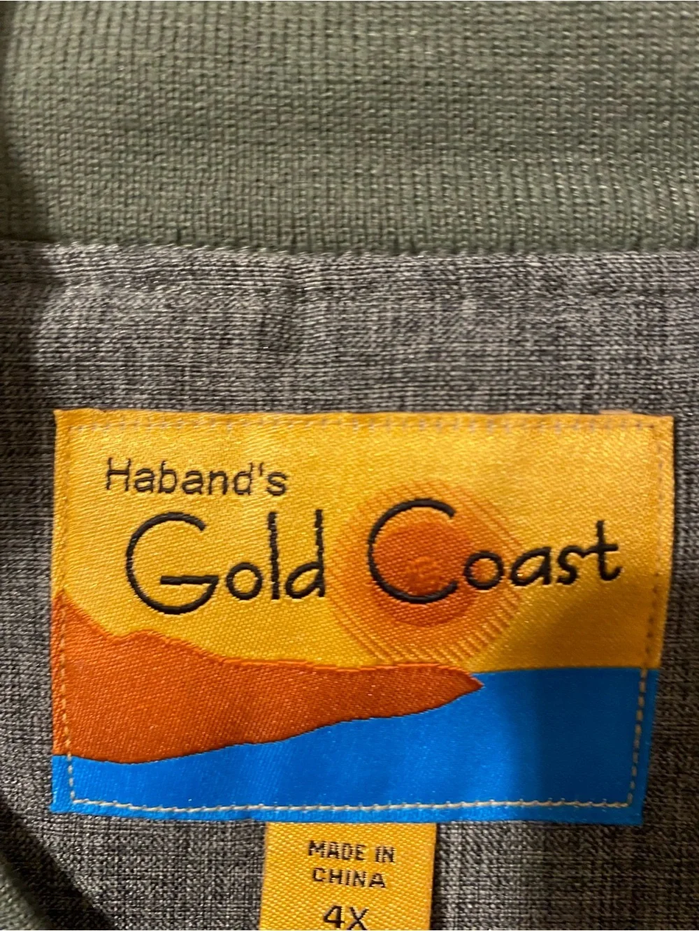 Haband Gold Coast Gray Zip Up Jacket 4X (RS)
